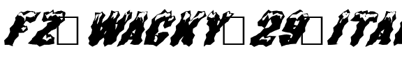 FZ WACKY 29 ITALIC Normal.ttf