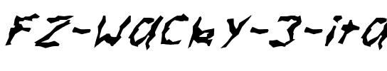 FZ WACKY 3 ITALIC Normal.ttf