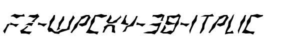 FZ WACKY 38 ITALIC Normal.ttf