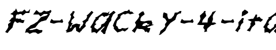 FZ WACKY 4 ITALIC Normal.ttf