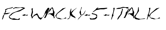FZ WACKY 5 ITALIC Normal.ttf