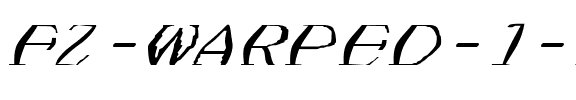 FZ WARPED 1 ITALIC Normal.ttf