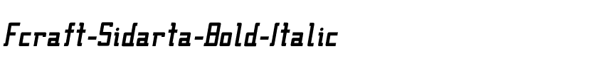Fcraft Sidarta Bold Italic.ttf