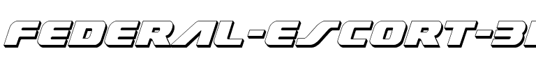 Federal Escort 3D Italic Italic.ttf