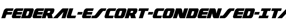 Federal Escort Condensed Italic Condensed Italic.ttf