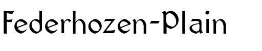 Federhozen Plain.ttf