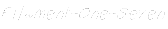 Filament Serie One.otf