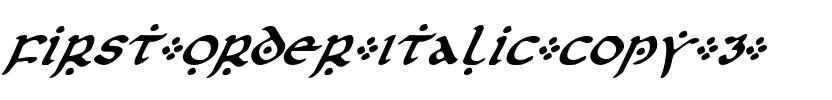 First Order Italic Italic.ttf