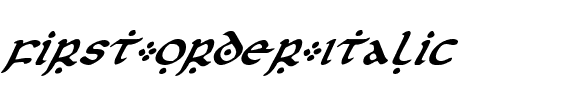 First Order Italic Italic.ttf