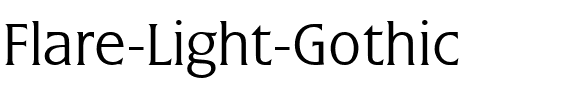 Flare Light Gothic Regular.ttf