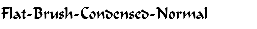 Flat Brush Condensed Normal.ttf