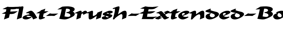 Flat Brush Extended BoldItalic.ttf