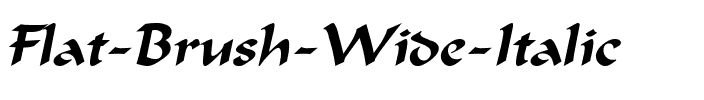 Flat Brush Wide Italic.ttf