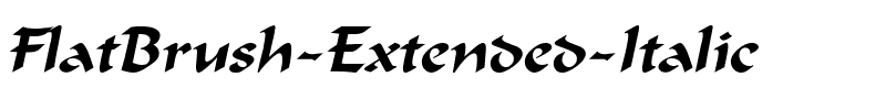 FlatBrush-Extended Italic.ttf