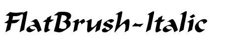 FlatBrush Italic.ttf