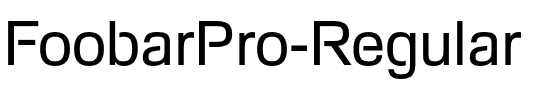 Foobar Pro Regular.otf
