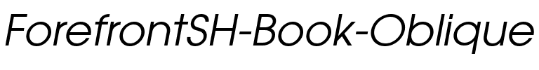 ForefrontSH Book Oblique.ttf