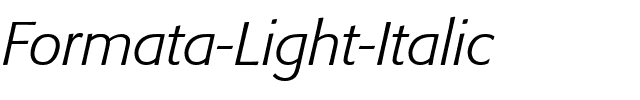 Formata-Light LightItalic.ttf