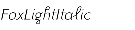 FoxLightItalic Regular.ttf