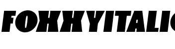 Foxxy Italic Italic.otf