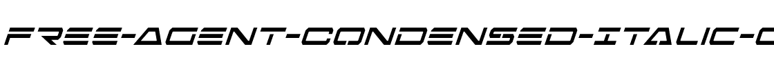 Free Agent Condensed Italic Condensed Italic.ttf