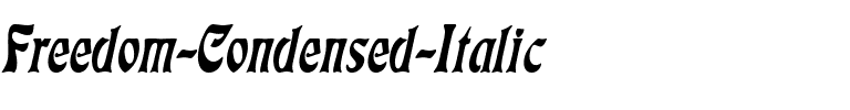 Freedom Condensed Italic.ttf