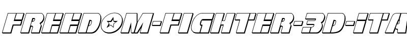 Freedom Fighter 3D Italic Regular.ttf