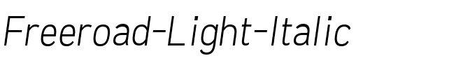 Freeroad Light Italic.ttf