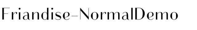 Friandise NormalDemo NormalDemo.otf
