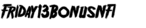 Friday13 Bonus NFI Regular.otf