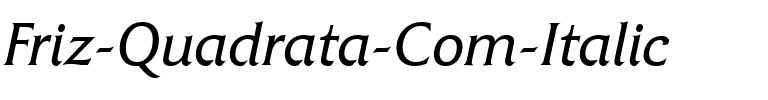 Friz Quadrata Com Italic Regular.ttf