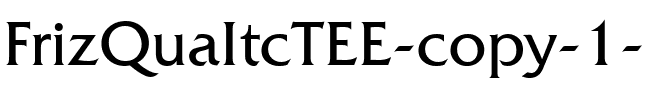 FrizQuaItcTEE Regular.ttf