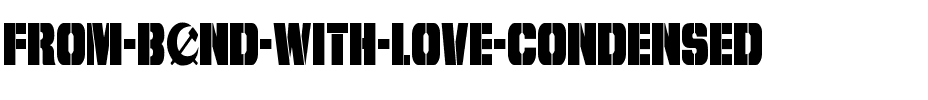 From BOND With Love Condensed Condensed.ttf