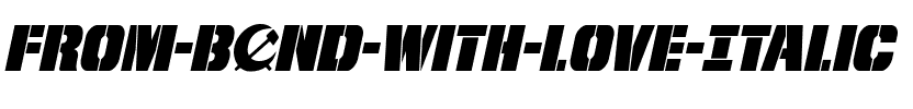 From BOND With Love Italic Italic.ttf