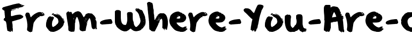 From Where You Are Regular.ttf