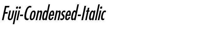 Fuji Condensed Italic.ttf