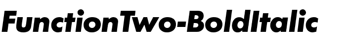 FunctionTwo BoldItalic.ttf