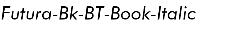 Futura Bk BT Book Italic.ttf