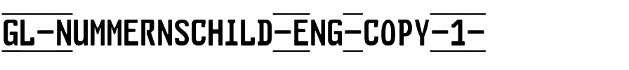 GL-Nummernschild-Eng Italic.ttf