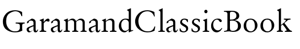 Garamand Classic Book Regular.ttf