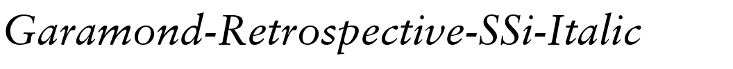 Garamond Retrospective SSi Italic.ttf