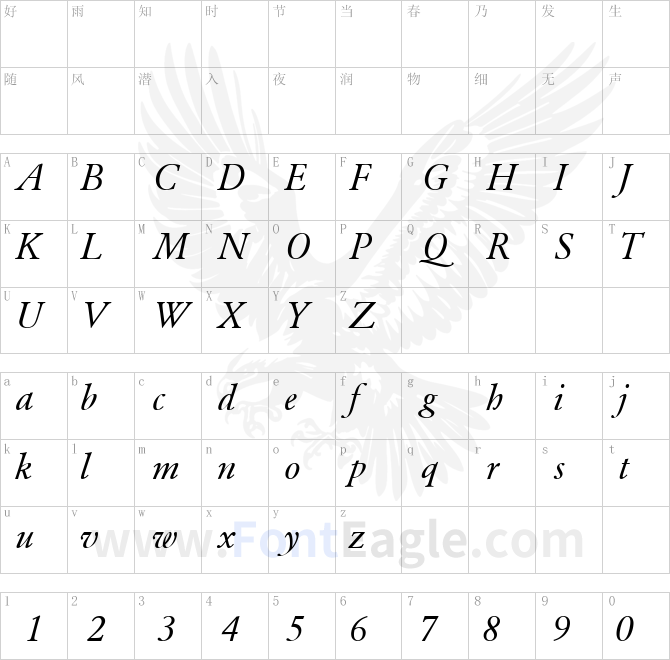 GaramondBEItalic