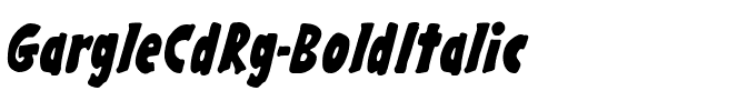 Gargle Cd Rg Bold Italic.ttf