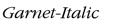 Garnet Italique.ttf