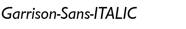 Garrison Sans ITALIC.ttf