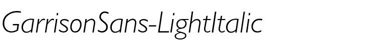 GarrisonSans-LightItalic Regular.ttf
