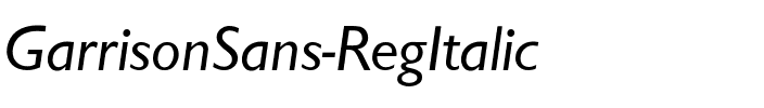 GarrisonSans-RegItalic Regular.ttf