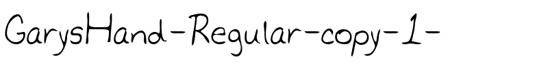 GarysHand Regular.ttf