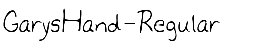 GarysHand Regular.ttf