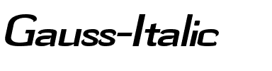 Gauss Italic.ttf